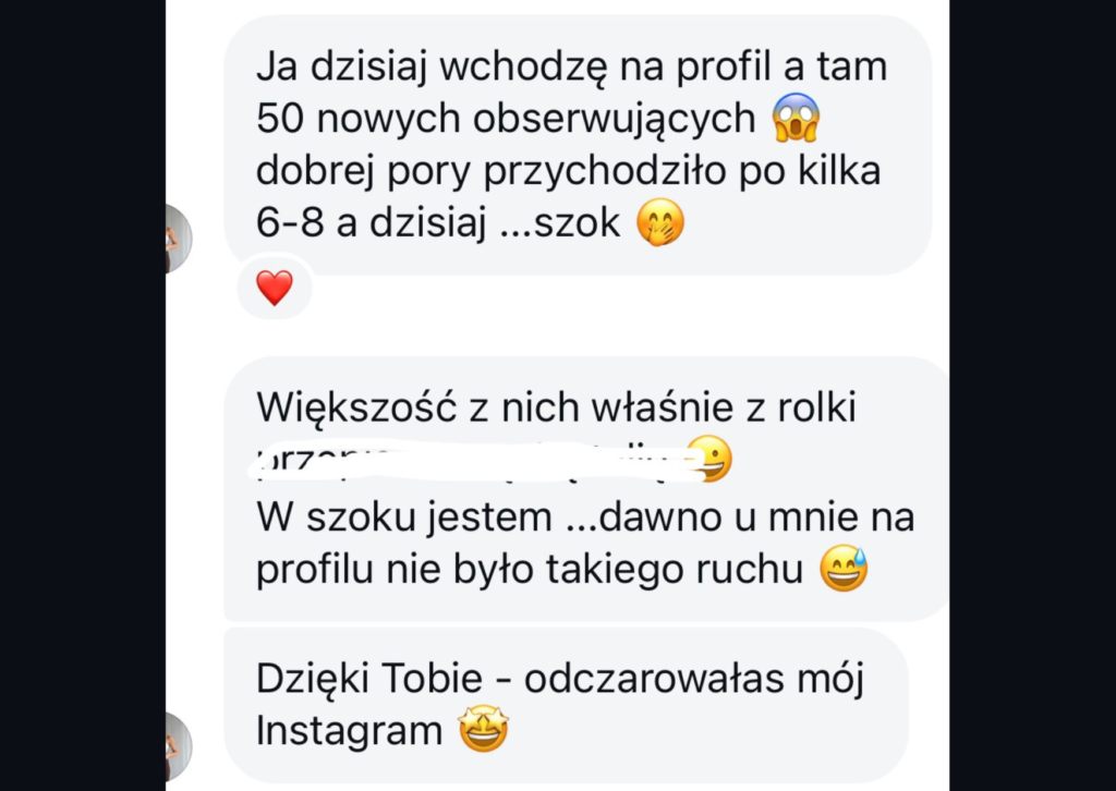 Opinie o współpracy na social mediami Klaudia Socials