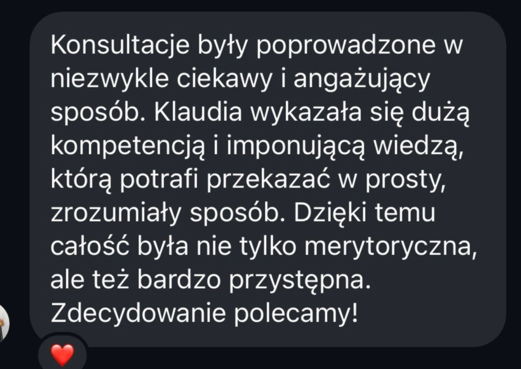 Opinie o współpracy na social mediami Klaudia Socials